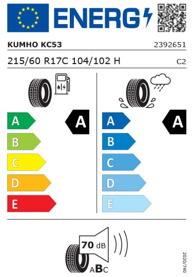 Kia Tyre Label - Kumho